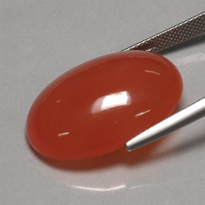 25.35克拉天然红玉髓，透明，透明/半透明