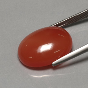 17.21克拉天然橙色红玉髓，透明，20.2×15.4毫米，透明/半透明