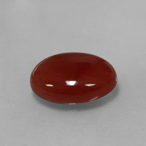 5.28克拉天然橙色红玉髓，椭圆形切割，13.7×10毫米，半透明