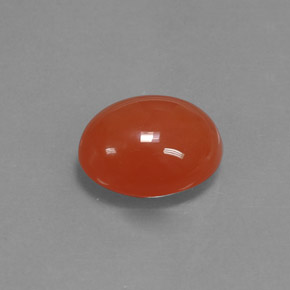 3.33克拉天然橙色红玉髓，椭圆形切割，11.1×9.1毫米，半透明