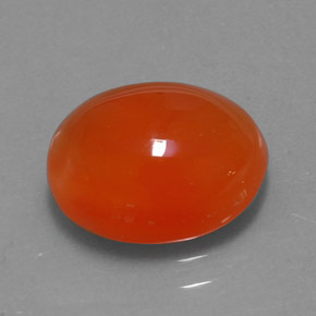 3.29克拉天然橙色红玉髓，透明，10.9×9毫米，透明/半透明