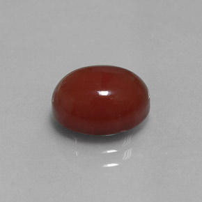 2.98克拉天然橙色红玉髓，椭圆形切割，10×7.9毫米，半透明