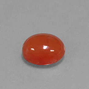 4.02克拉天然橙色红玉髓，椭圆形切割，11.1×9.1毫米，半透明