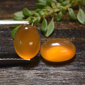 2.65克拉天然红玉髓，椭圆形切割，半透明