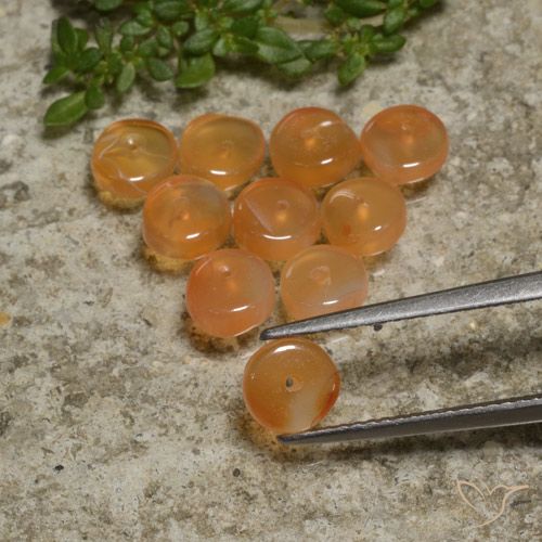 6.20克拉天然红玉髓，花式切割，半透明