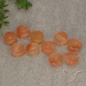 6.11克拉天然红玉髓，异形，半透明