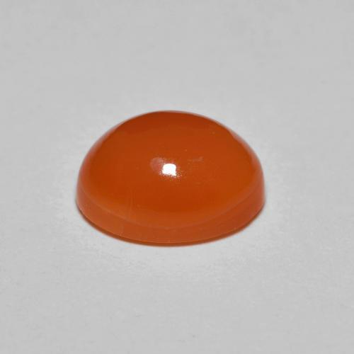 2.14克拉天然橙色红玉髓，椭圆形切割，9×7.1毫米，半透明