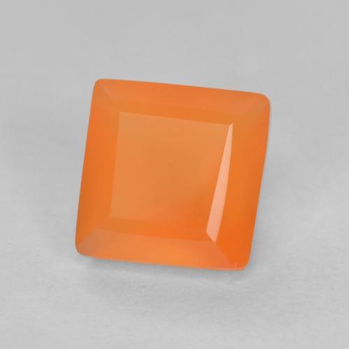0.67克拉天然红玉髓，正方形，透明