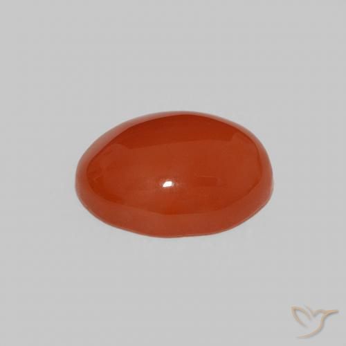 2.28克拉天然红玉髓，椭圆形，不透明