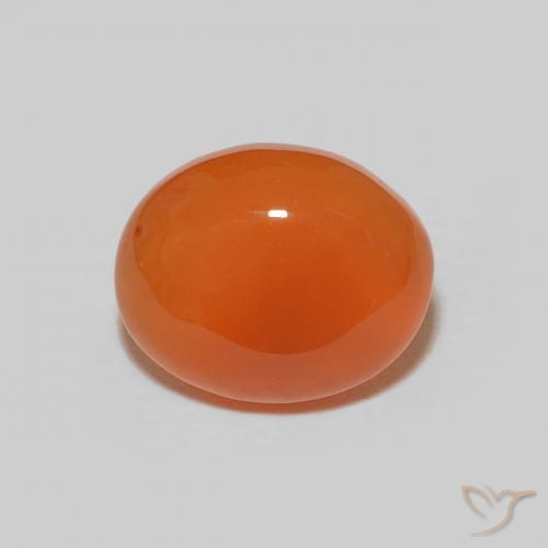 2.74ct 天然 浓橙色 红玉髓, 椭圆形, 不透明
