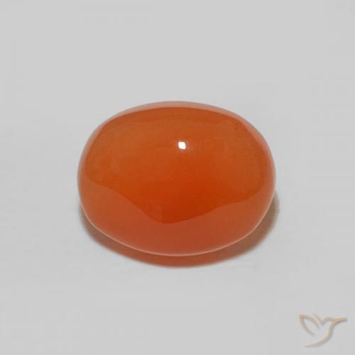 2.22ct 天然 深红橙色 红玉髓, 椭圆形, 不透明
