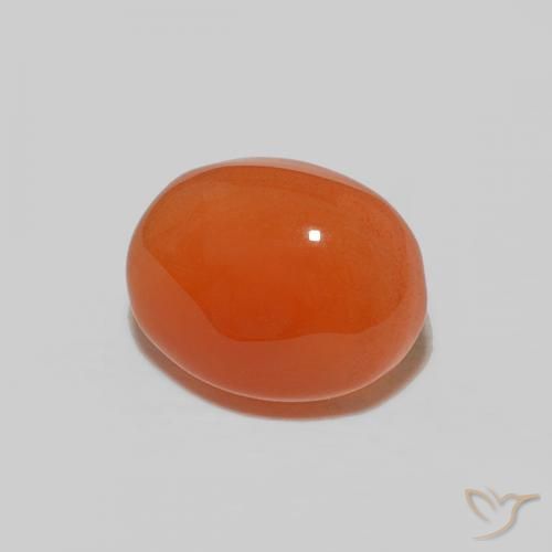 2.22克拉天然红玉髓，椭圆形，不透明