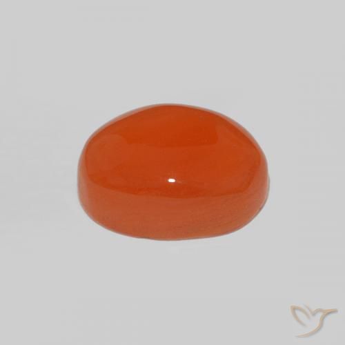 2.22克拉天然红玉髓，椭圆形，不透明