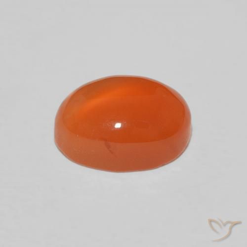 2.34克拉天然红玉髓，椭圆形，不透明