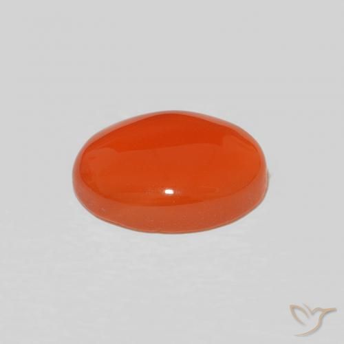 1.63克拉天然红玉髓，椭圆形，不透明