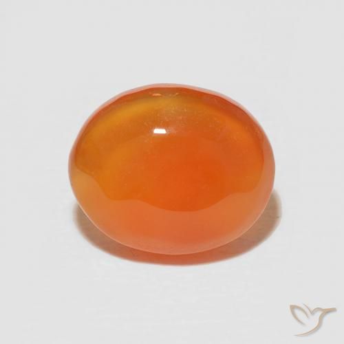 2.58ct 天然 中橙 红玉髓, 椭圆形, 不透明