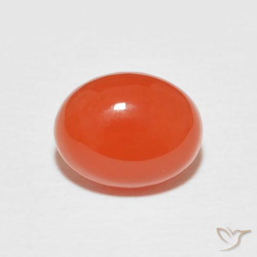 2.08ct 天然 浓橙色 红玉髓, 椭圆形, 不透明