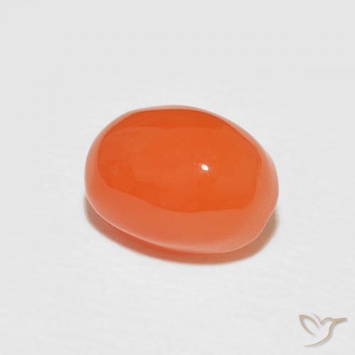 1.89克拉天然红玉髓，椭圆形，不透明