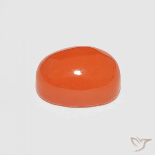 1.89克拉天然红玉髓，椭圆形，不透明