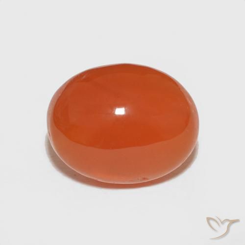 2.47ct 天然 中橙 红玉髓, 椭圆形, 不透明
