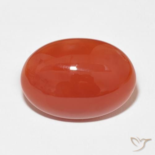 26.59ct 天然 火红 红玉髓, 椭圆形, 不透明