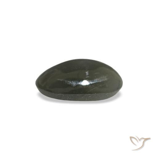 0.35克拉天然灰色Cat's Eye Alexandrite，椭圆形切割，5.2×3.5毫米，不透明