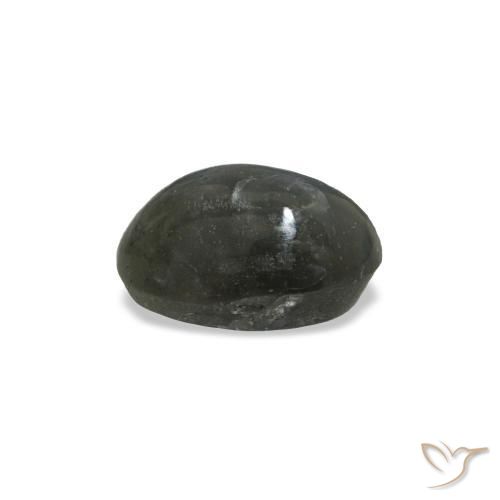 0.41克拉天然灰色Cat's Eye Alexandrite，椭圆形切割，4.8×3.3毫米，不透明
