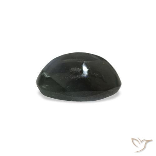 0.43克拉天然灰色Cat's Eye Alexandrite，椭圆形切割，5.3×3.3毫米，不透明