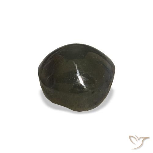 1.92克拉天然灰色Cat's Eye Alexandrite，圆形切割，6.49毫米，不透明