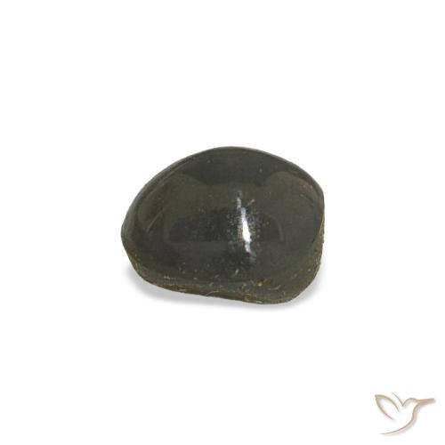 0.80克拉天然灰色Cat's Eye Alexandrite，椭圆形切割，4.9×4.7毫米，不透明