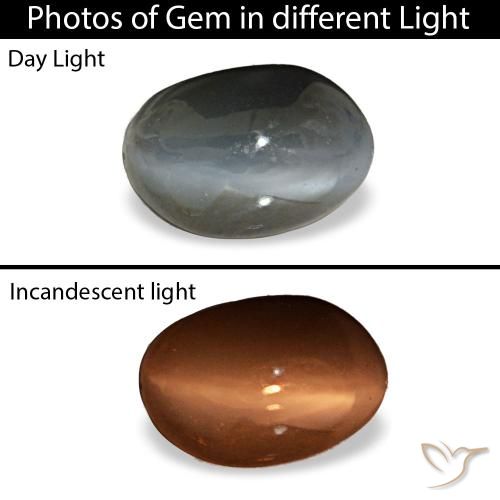 0.45克拉灰色 Cat's Eye Alexandrite, 椭圆形, 不透明