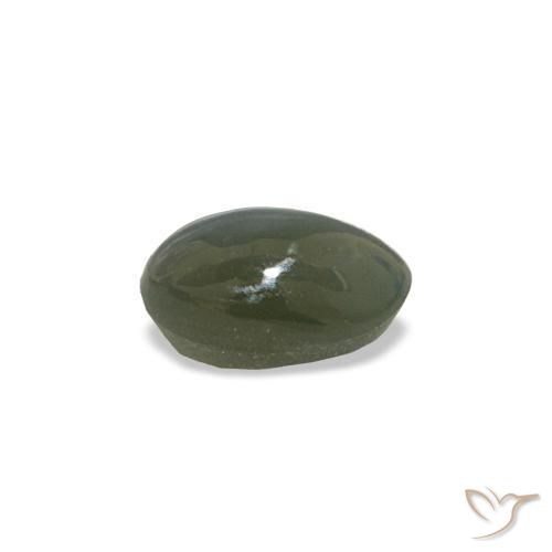 0.50克拉天然灰色Cat's Eye Alexandrite，椭圆形切割，5.3×3.5毫米，不透明