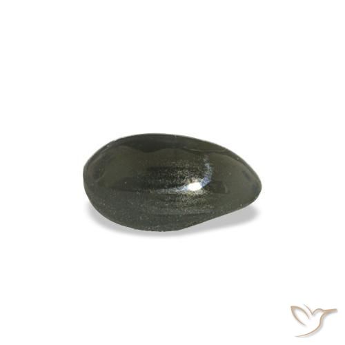 0.47克拉天然灰色Cat's Eye Alexandrite，椭圆形切割，5.5×4毫米，不透明