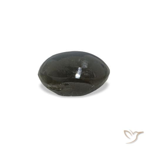 0.50克拉天然灰色Cat's Eye Alexandrite，椭圆形切割，5.2×3.5毫米，不透明