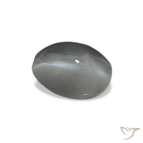 1.03克拉天然灰色Cat's Eye Alexandrite，椭圆形切割，6.3×4.3毫米，不透明