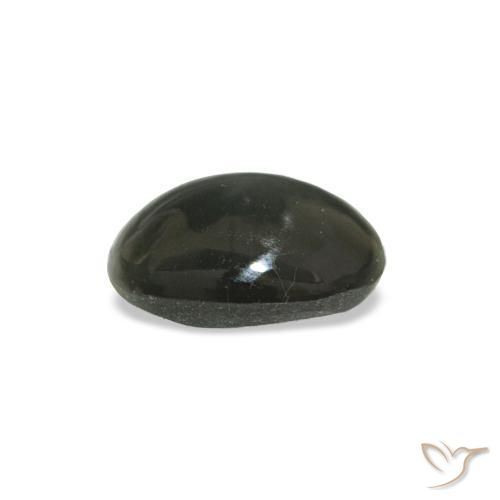 0.34克拉天然灰色Cat's Eye Alexandrite，椭圆形切割，4.8×3.9毫米，不透明