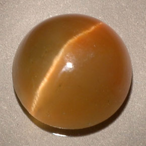 3.62克拉天然黄色Cat's Eye Apatite，透明，8.80毫米，透明/半透明