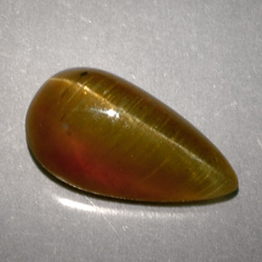 2.89克拉天然猫眼磷灰石，梨形，半透明