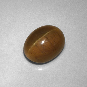 2.85克拉天然黄色Cat's Eye Apatite，透明，8.7×6.6毫米，透明/半透明