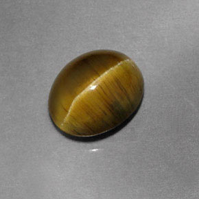 1.87克拉天然绿色Cat's Eye Apatite，透明，7.9×6.5毫米，透明/半透明