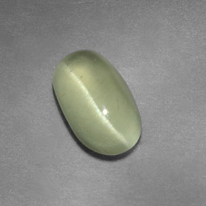 1.64克拉天然绿色Cat's Eye Apatite，透明，9.3×5.5毫米，透明/半透明