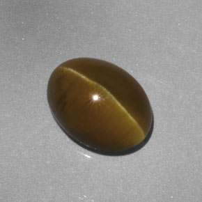 3.52克拉天然黄色Cat's Eye Apatite，透明，9.6×7.2毫米，透明/半透明