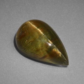 4.02克拉天然猫眼磷灰石，梨形，半透明