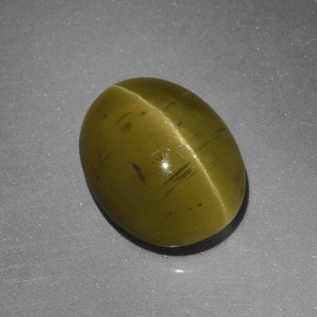 5.25克拉天然猫眼磷灰石，椭圆形切割，半透明