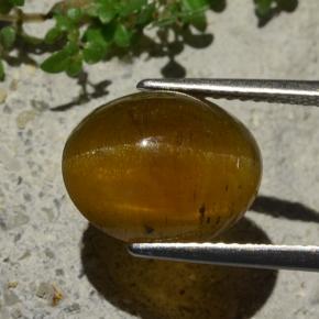 5.80克拉天然猫眼磷灰石，椭圆形切割，半透明