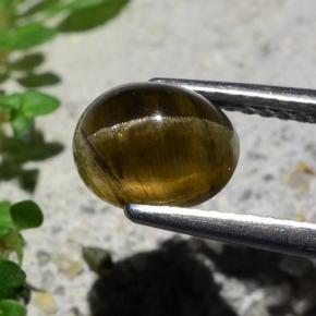 2.01克拉天然猫眼磷灰石，椭圆形切割，半透明