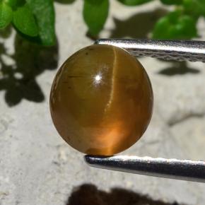 2.17克拉天然猫眼磷灰石，圆形切割，半透明