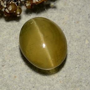 3.72克拉天然猫眼磷灰石，椭圆形切割，半透明