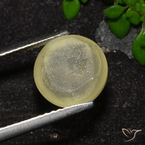 4.18克拉天然猫眼磷灰石，圆形切割，透明