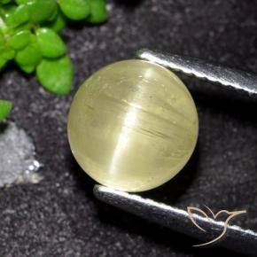 3.41克拉天然猫眼磷灰石，圆形的，半透明